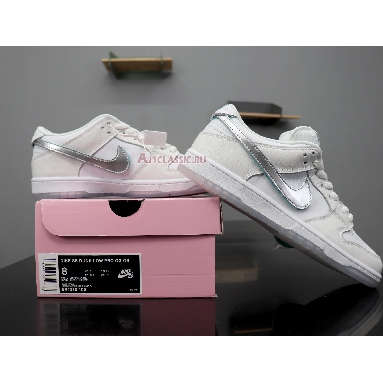 Nike Diamond Supply Co. x Dunk Low Pro SB White Diamond BV1310-100 White/Chrome-White Sneakers