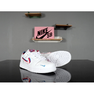 Parra x Nike SB Dunk Low CN4504-100 White/Pink Rise-Gym Red Sneakers