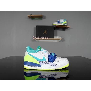 Just Don x Air Jordan Legacy 312 Low Neon Aquamarine CD7069-103 White/Ultramarine-Neon Yellow-Aquamarine Sneakers