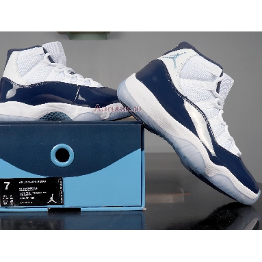 Air Jordan 11 Retro Win Like 82 378037-123 White/University Blue-Midnight Navy Sneakers