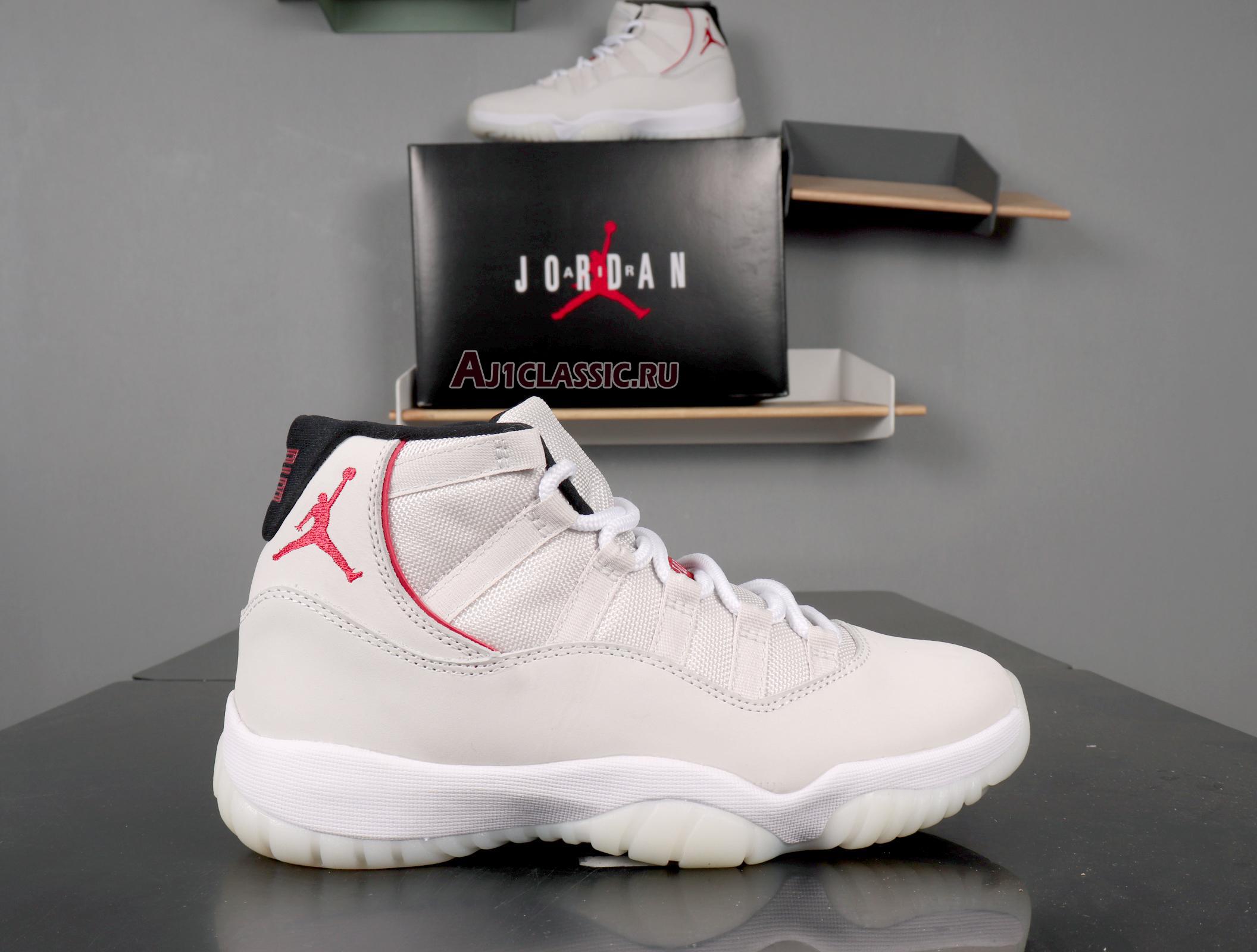 Air Jordan 11 Retro Platinum Tint 378037-016 Platinum Tint/Sail-University Red Sneakers