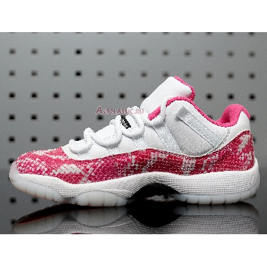 Wmns Air Jordan 11 Retro Low Pink Snakeskin AH7860-106 White/Black-Pink Sneakers