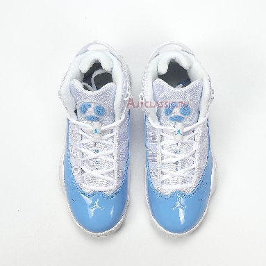 Air Jordan 6 Rings UNC CW7037-100 White/Valor Blue-Ice-White Sneakers