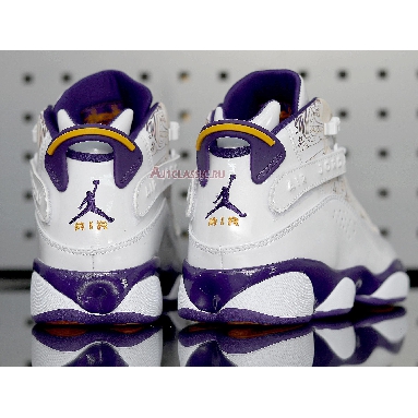 Air Jordan 6 Rings Hollywood 322992-152 White/Court Purple-Taxi-Silver Sneakers
