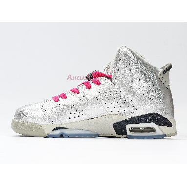Air Jordan 6 Retro GG Valentines Day 543390-009 Metallic Silver/Vivid Pink-Black Sneakers