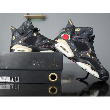 Air Jordan 6 Retro Chinese New Year AA2492-021 Black/Multi-Color-Summit White-Metallic Gold Sneakers
