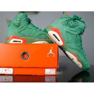 Air Jordan 6 Retro NRG Green Suede Gatorade AJ5986-335 Pine Green/Pine Green-Orange Blaze Sneakers