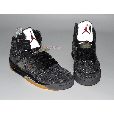 Off-White x Air Jordan 5 Retro SP Muslin CT8480-001 Black/Fire Red/Muslin Sneakers