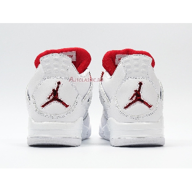 Air Jordan 4 Retro Red Metallic CT8527-112 White/University Red-Metallic Silver Sneakers