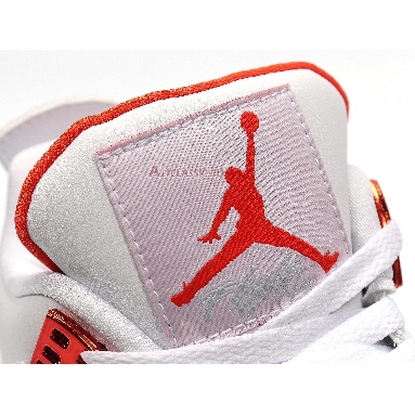 Air Jordan 4 Retro Orange Metallic CT8527-118 White/Total Orange/Metallic Silver Sneakers