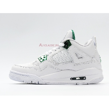 Air Jordan 4 Retro Green Metallic CT8527-113 White/Pine Green/Metallic Silver Sneakers