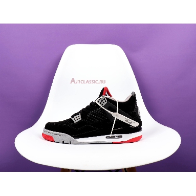 Air Jordan 4 Retro OG Bred 2019 308497-060 Black/Cement Grey-Summit White-Fire Red Sneakers