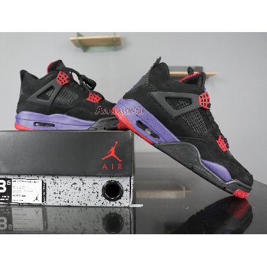 Air Jordan 4 Retro NRG Raptors - Drake Signature AQ3816-056 Black/University Red-Court Purple Sneakers