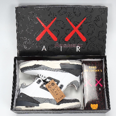 BespokeIND x Air Jordan 3 Kaws AJ3-BespokeIND Fresh Water White/Light Gery Sneakers