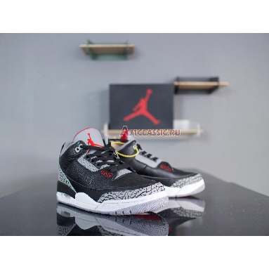 Air Jordan 3 Retro OG Black Cement 2018 854262-001 Black/Cement Grey-White-Fire Red Sneakers