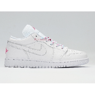 Air Jordan 1 Low GS Candy 554723-102 White/Pink/Blue Sneakers