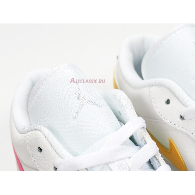 Air Jordan 1 Low White Neon CW7035-100 White/Multi-Color/Light Aqua Sneakers