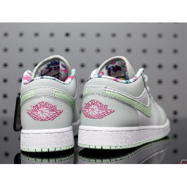 Air Jordan 1 Low Barely Grey Spruce 554723-051 Barely Grey/White/Laser Fuchsia/Frosted Spruce Sneakers