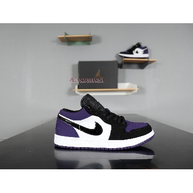 Air Jordan 1 Low Court Purple 553558-125 White/Black-Court Purple Sneakers