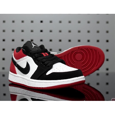 Air Jordan 1 Low Black Toe 553558-116 White/Black-Gym Red Sneakers