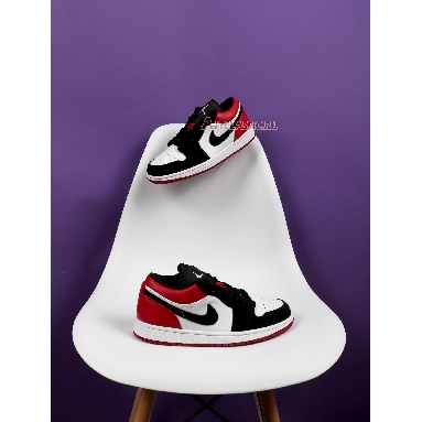 Air Jordan 1 Low Black Toe 553558-116 White/Black-Gym Red Sneakers