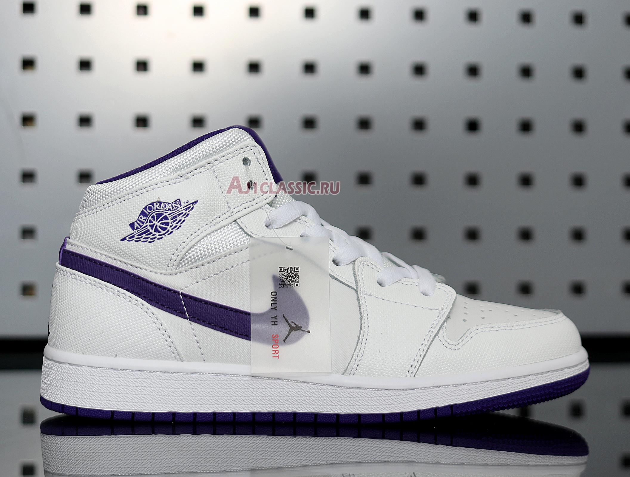 Air Jordan 1 Retro High White Court Purple 332148-137 White/Crt Purple-Lt Rtr-White Sneakers
