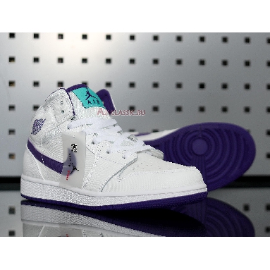 Air Jordan 1 Retro High White Court Purple 332148-137 White/Crt Purple-Lt Rtr-White Sneakers