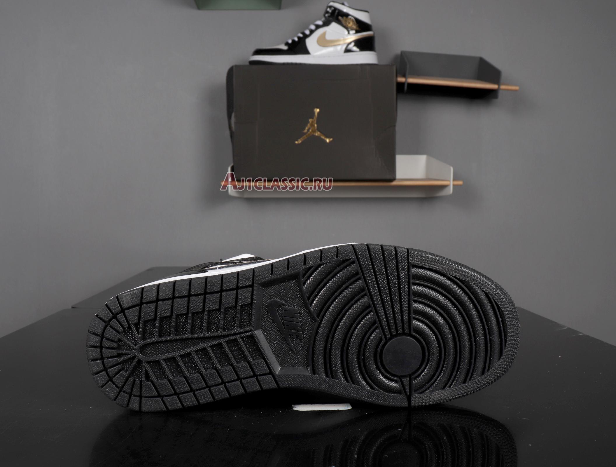 Air Jordan 1 Mid Patent "Black Gold" 852542-007