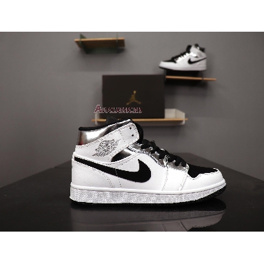 Air Jordan 1 Mid White Silver 554724-121 White/Silver Sneakers