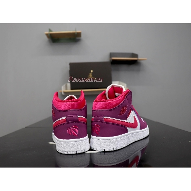 Air Jordan 1 Mid GS Rush Pink 555112-661 True Berry/Rush Pink-White Sneakers