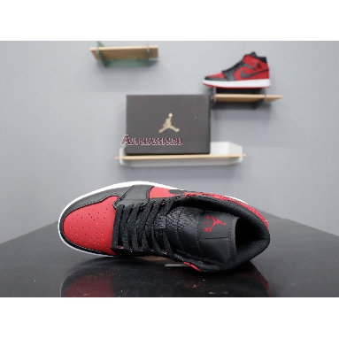 Air Jordan 1 Mid Banned 554724-610 Gym Red/Black-White Sneakers