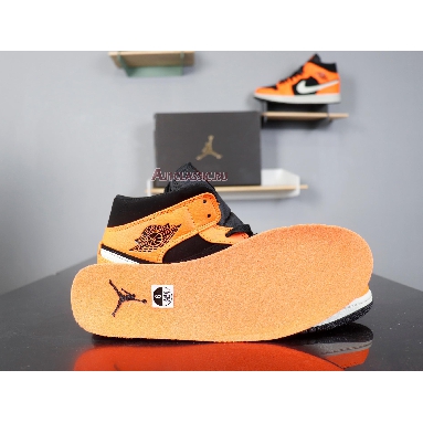 Air Jordan 1 Mid Black Cone 554724-062 Orange/Black/Cone-Light Bone Sneakers