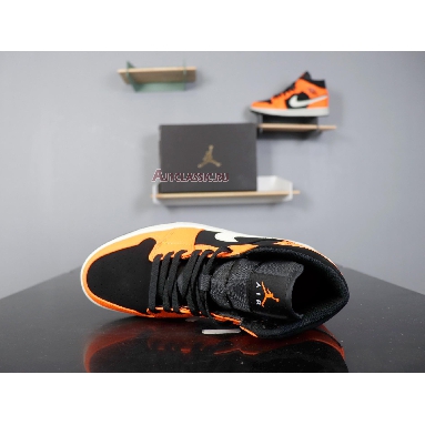 Air Jordan 1 Mid Black Cone 554724-062 Orange/Black/Cone-Light Bone Sneakers