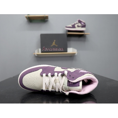 Air Jordan 1 Retro Mid GS Pro Purple 555112-500 Pro Purple/Desert Sand Sneakers
