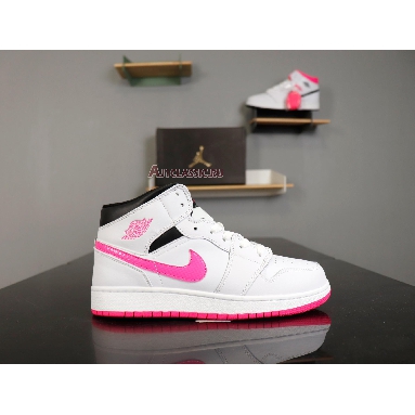 Air Jordan 1 Retro Mid GS Hyper Pink 555112-106 White/Black-Hyper Pink Sneakers