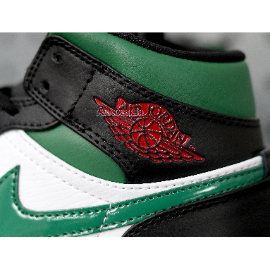 Air Jordan 1 Mid Pine Green 554724-067 Pine Green/White-Black-University Red Sneakers