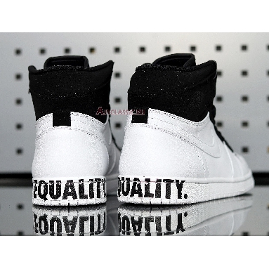 Air Jordan 1 Retro High Equality AQ7474-001 Black/Black-White-Metallic Gold Sneakers