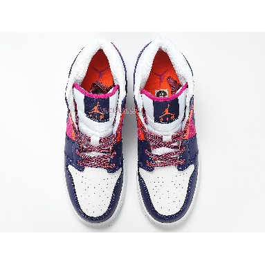 Air Jordan 1 Mid Fire Pink 555112-602 Pink Quartz/Dark Smoke Grey/White Sneakers