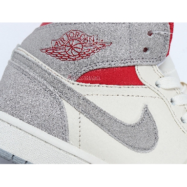 Sneakersnstuff x Air Jordan 1 Mid Past Present Future CT3443-100 Sail/Wolf Grey/Gym Red/White Sneakers