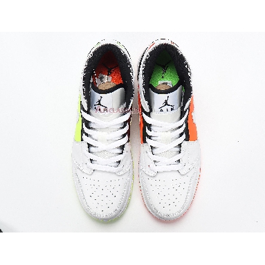 Air Jordan 1 Mid Notebook 554725-870 White/Orange/Green/Black Sneakers