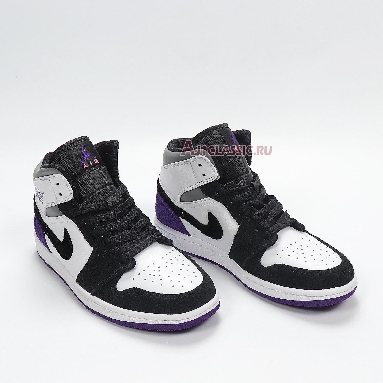 Air Jordan 1 Mid Surfaces With Purple 852542-105 Black/White/Purple Sneakers