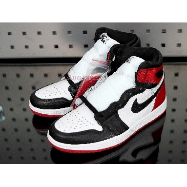 Air Jordan 1 Retro High Satin Black Toe CD0461-016 Black/White-Varsity Red Sneakers
