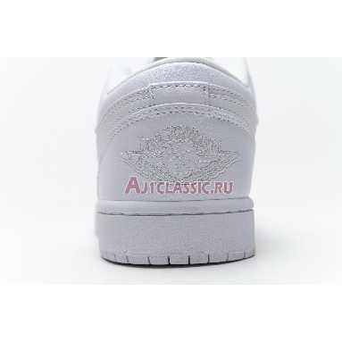 Air Jordan 1 Retro Low White 553558-120 White/Metallic Silver-White Sneakers