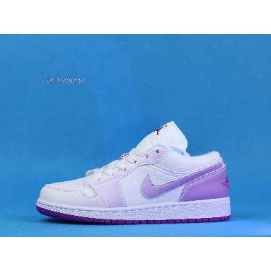 Air Jordan 1 Low SE Court Purple Discoloration 555112-ID White/Purple Sneakers