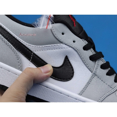 Air Jordan 1 Low Light Smoke Grey 553558-030 Light Smoke Grey/Gym Red-White Sneakers