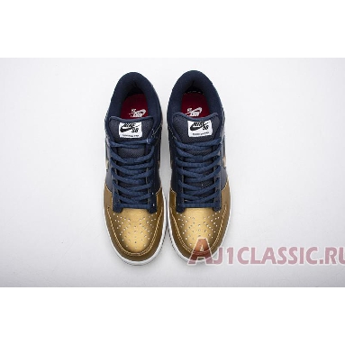 Supreme x Nike Dunk SB Low QS Metallic Gold CK3480-700 Metallic Gold/Metallic Gold/Navy/White Sneakers