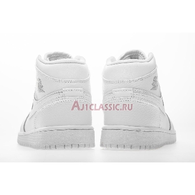 Air Jordan 1 Retro Mid Pure Platinum 554725-109 White/Pure Platinum-White Sneakers