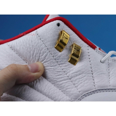 Air Jordan 12 Retro FIBA 130690-107 White/University Red-Metallic Gold Sneakers