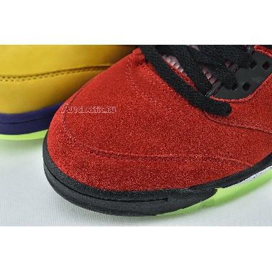 Air Jordan 5 Retro SE What The CZ5725-700 Varsity Maize/Court Purple/Ghost Green/Solar Orange Sneakers
