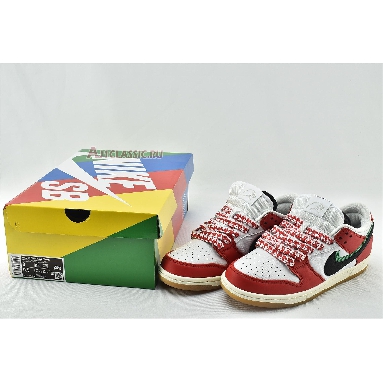 Frame Skate x Nike Dunk Low SB Habibi CT2550-600 Chile Red/White/Lucky Green/Black Sneakers